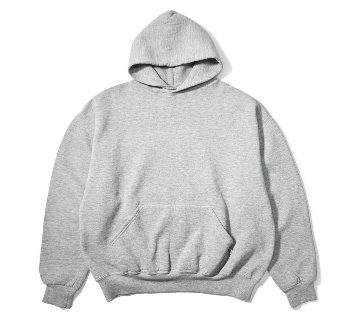 画像1: Used Russell Athletic Blank Sweat Hoodie Grey (1)