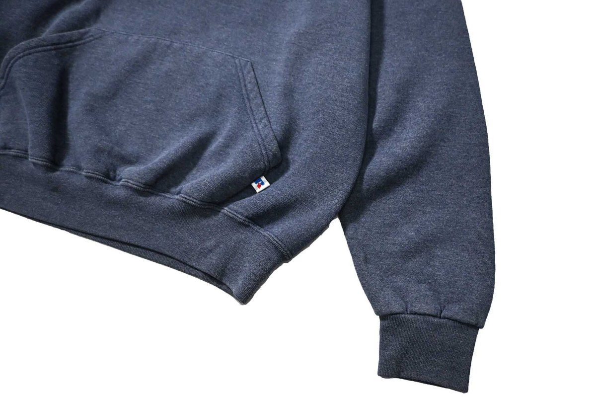 画像3: Used Russell Athletic Blank Sweat Hoodie Navy (3)