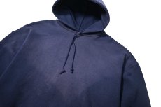 画像2: Used Russell Athletic Blank Sweat Hoodie Fade Navy made in USA (2)