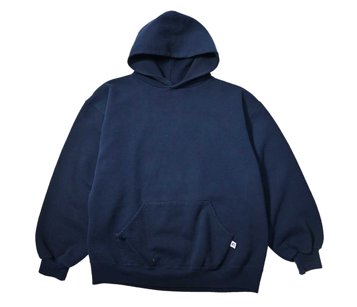 画像1: Used Russell Athletic Blank Sweat Hoodie Navy made in USA (1)