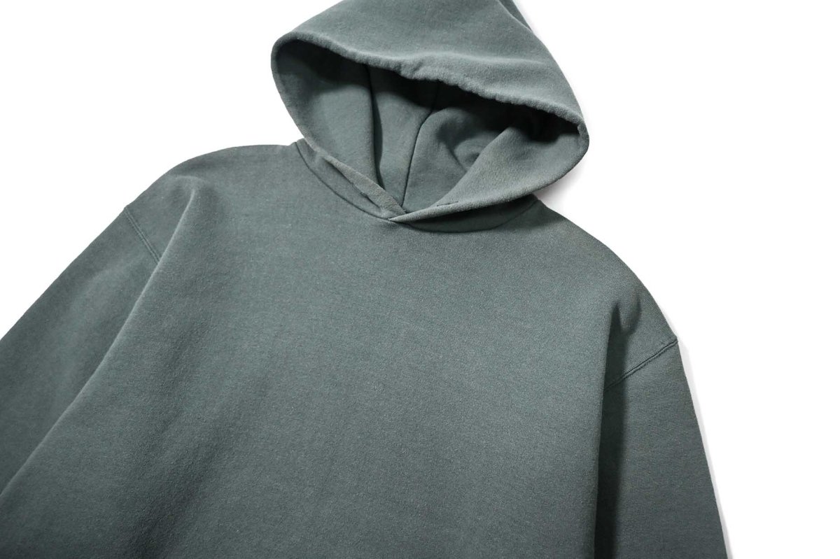 画像2: Used Russell Athletic Blank Sweat Hoodie Moss (2)