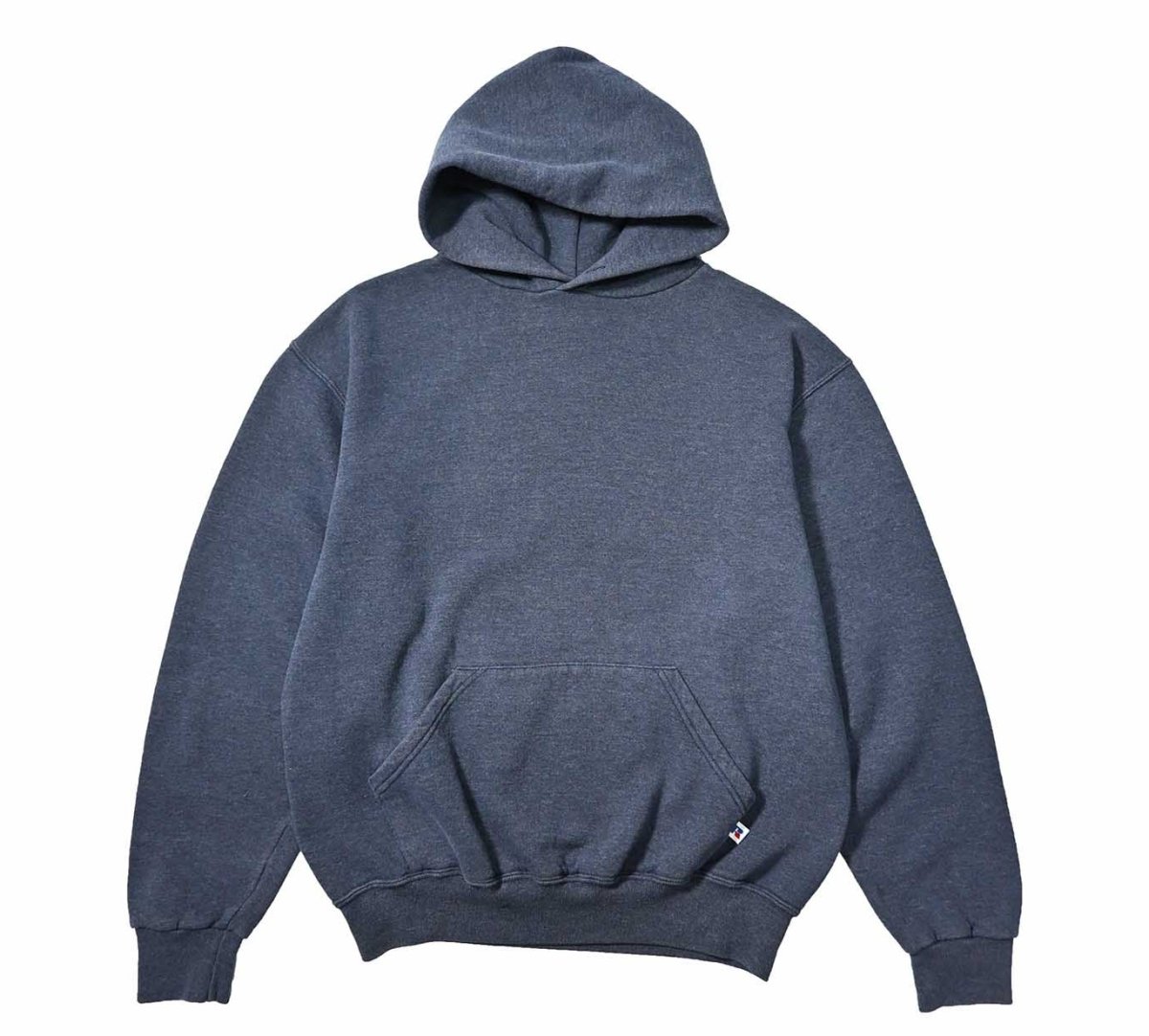 画像1: Used Russell Athletic Blank Sweat Hoodie Navy (1)