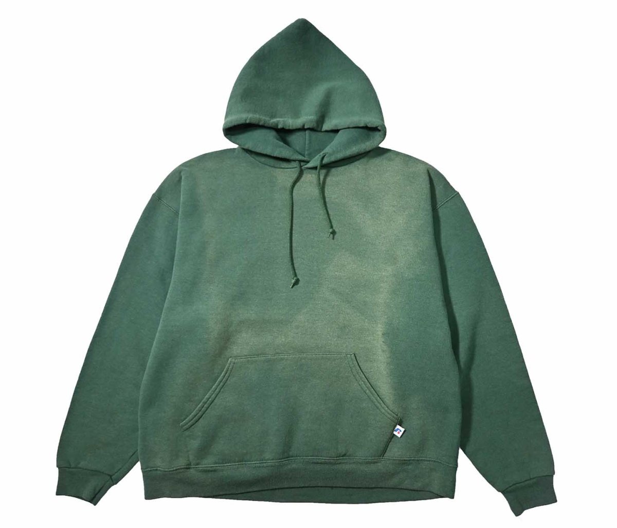 画像1: Used Russell Athletic Blank Sweat Hoodie Fade Green (1)