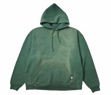 画像1: Used Russell Athletic Blank Sweat Hoodie Fade Green (1)