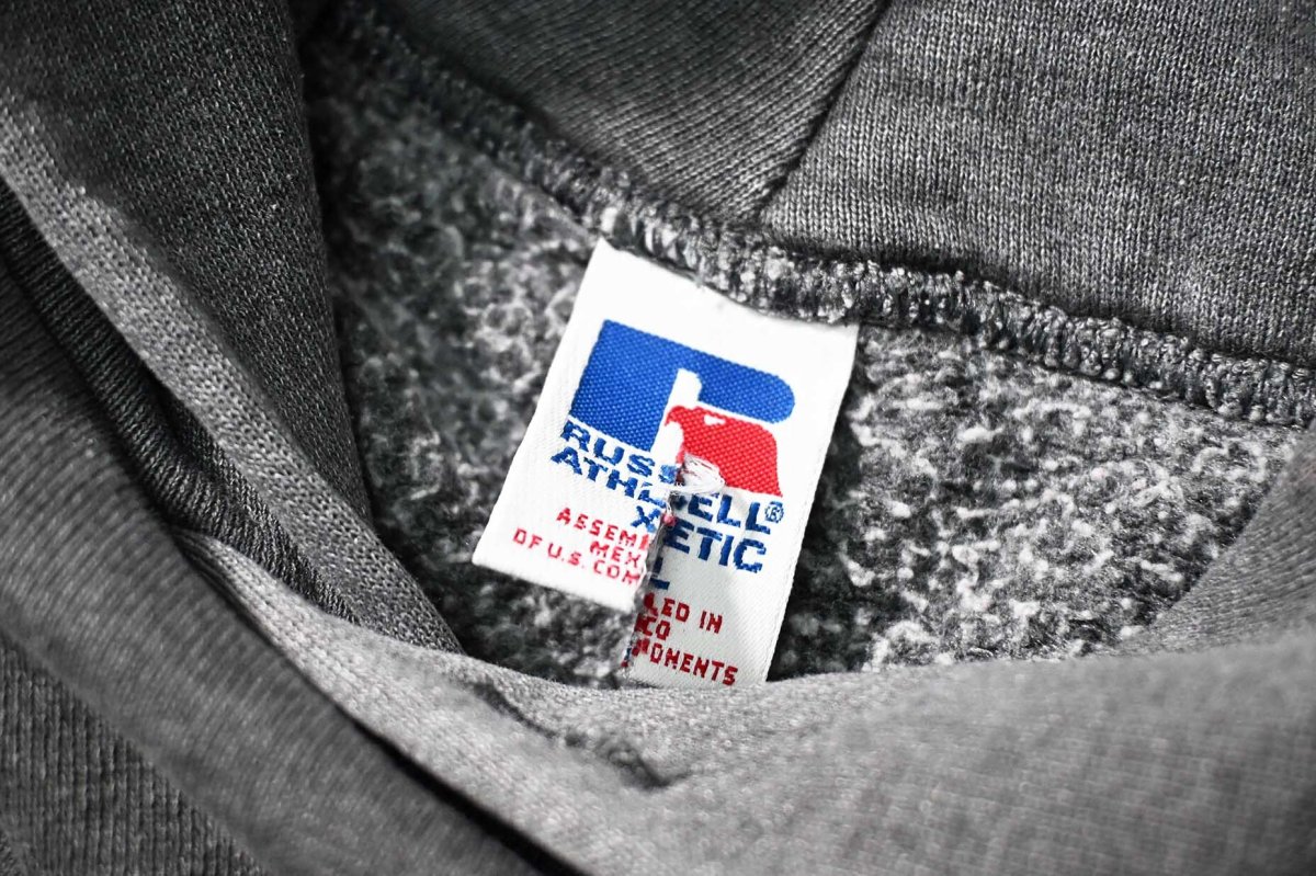 画像4: Used Russell Athletic Blank Sweat Hoodie Charcoal (4)