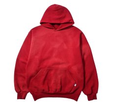 画像1: Used Russell Athletic Blank Sweat Hoodie Fade Burgundy made in USA (1)
