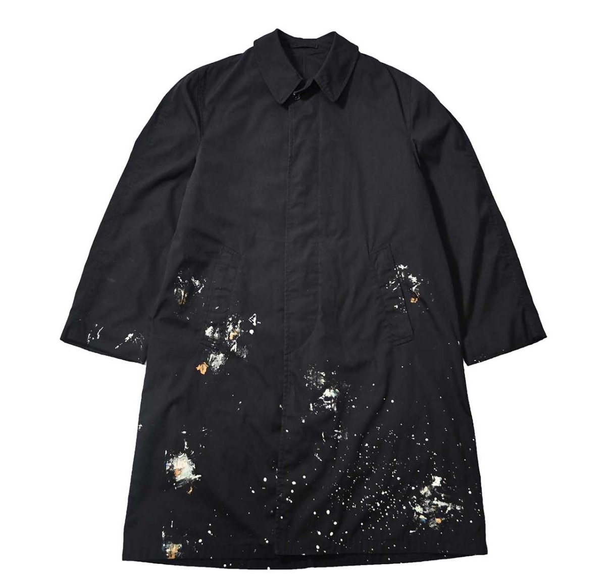 画像1: 70s Used Us Military Painted Rain Coat (1)