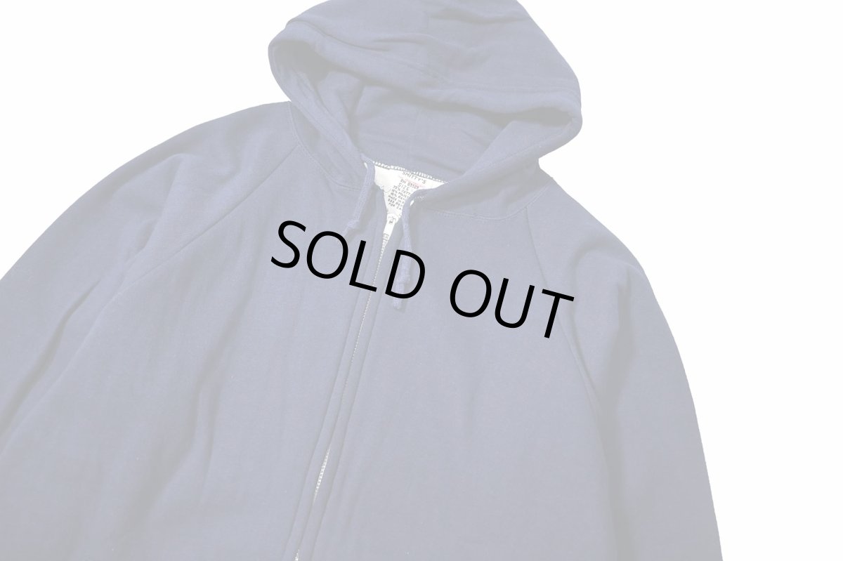 画像2: 80s Deadstock Smitty's Blank Sweat Zip Hoodie Navy made in Romania (2)