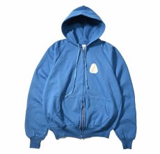 画像1: 80s Deadstock Ego-Trix by Hidaco Blank Sweat Hoodie Sax made in Poland (1)