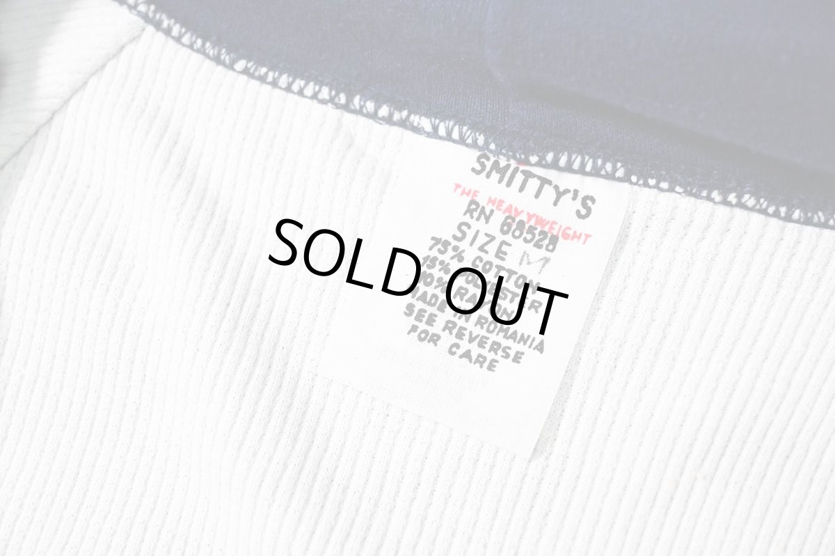 画像4: 80s Deadstock Smitty's Blank Sweat Zip Hoodie Navy made in Romania (4)