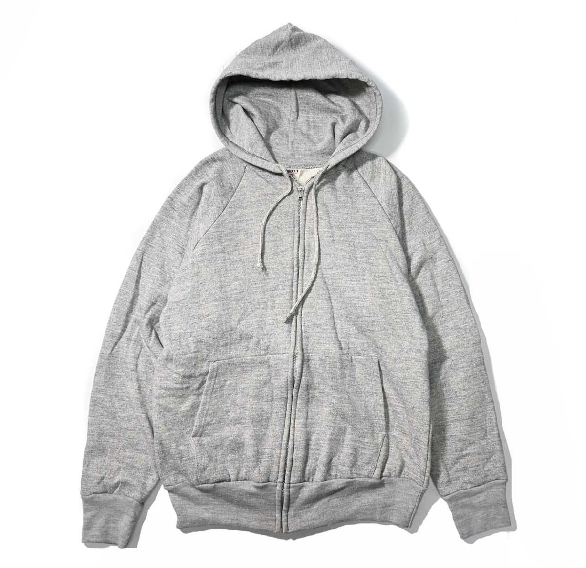 画像1: 80s Deadstock Smitty's Blank Sweat Hoodie Grey made in Romania (1)