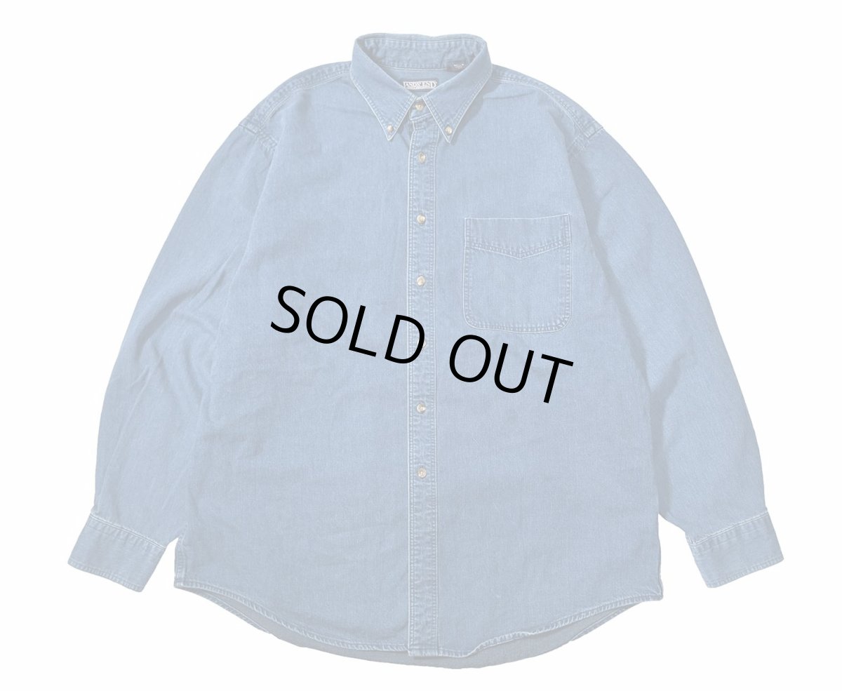 画像1: Used Lands' End Denim Shirt made in USA (1)