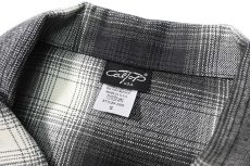 画像6: Caltop Zip Up Ombre Check Shirt Black/Ivory (6)
