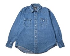 画像1: Used Wrangler Denim Western Shirt (1)