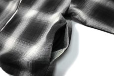 画像5: Caltop Zip Up Ombre Check Shirt Black/Ivory (5)