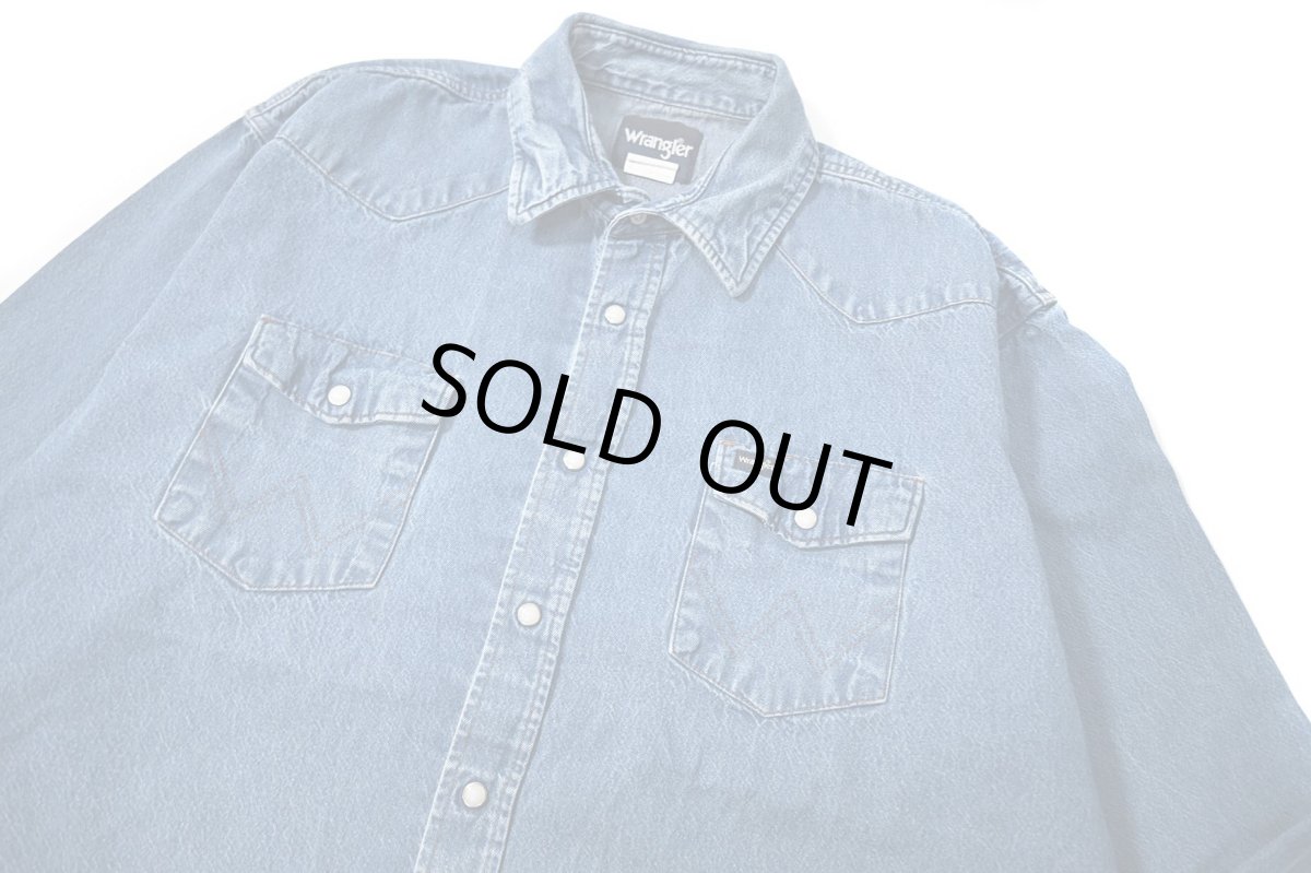 画像2: Used Wrangler Denim Western Shirt (2)