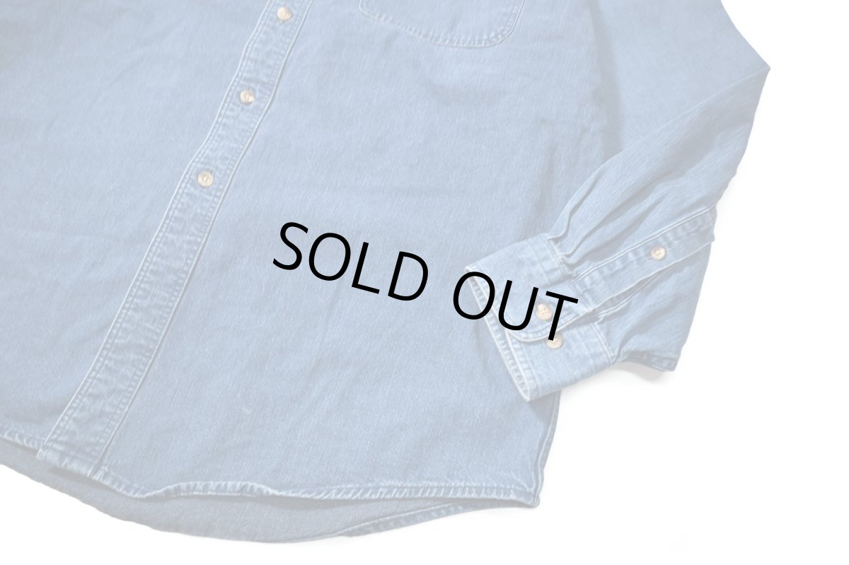 画像3: Used Lands' End Denim Shirt made in USA (3)