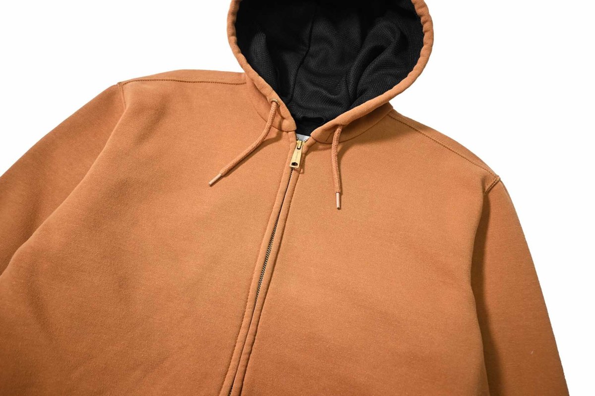 画像2: Used Carhartt Thermal Lined Zip Sweat Hoodie Brown (2)