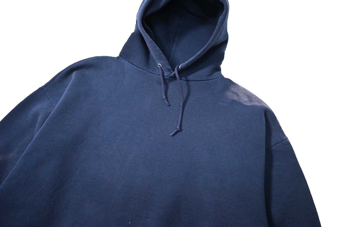 画像2: Used Jerzees Blank Sweat Hoodie Fade Navy made in USA (2)