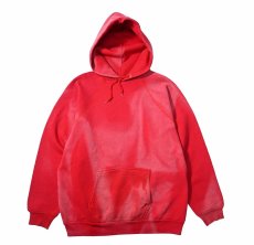 画像1: Used Discus Raglan Sleeve Blank Sweat Hoodie Fade Red made in USA (1)