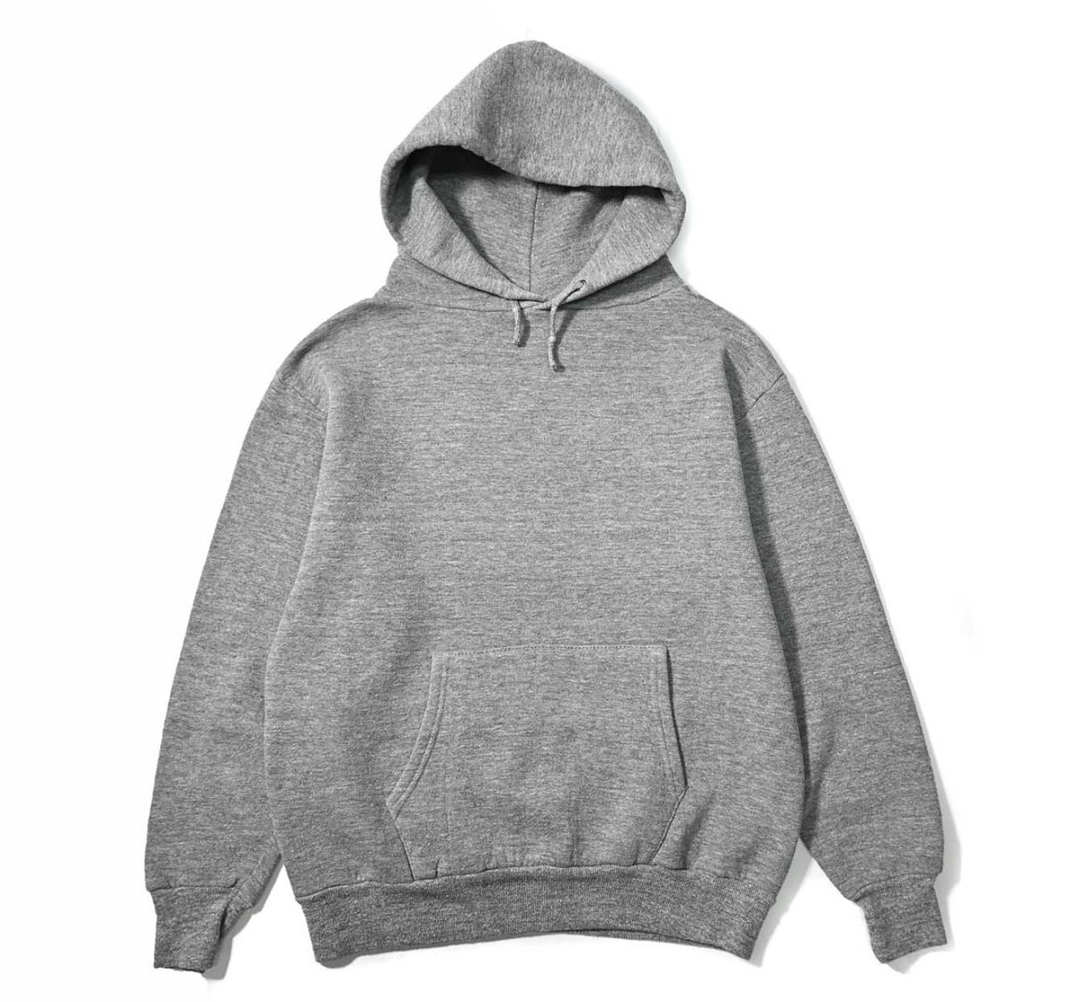 画像1: Used Jerzees by Russell Blank Sweat Hoodie Grey made in USA (1)