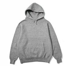 画像1: Used Jerzees by Russell Blank Sweat Hoodie Grey made in USA (1)