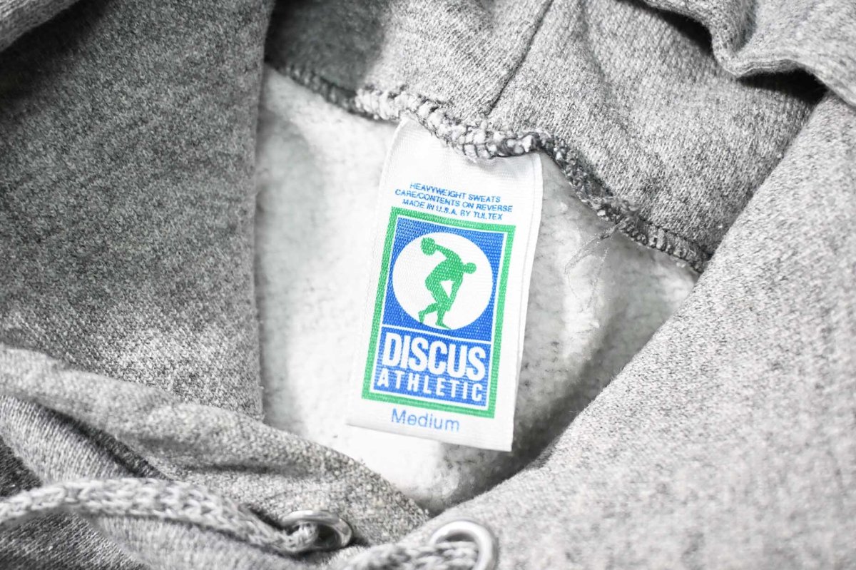 画像4: Used Discus Blank Sweat Hoodie Grey made in USA (4)