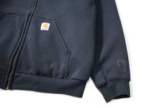 画像3: Used Carhartt Thermal Lined Zip Sweat Hoodie Navy (3)