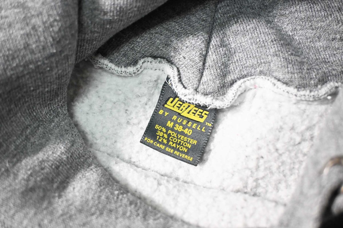 画像4: Used Jerzees by Russell Blank Sweat Hoodie Grey made in USA (4)