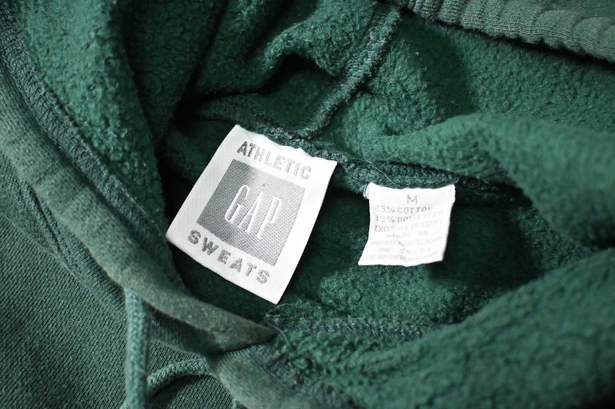 画像4: Used Gap Blank Sweat Hoodie Green (4)