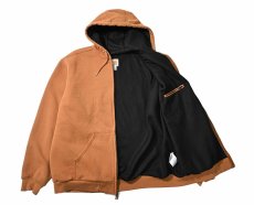 画像3: Used Carhartt Thermal Lined Zip Sweat Hoodie Brown (3)