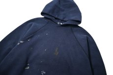 画像2: Used Discus Raglan Sleeve Blank Sweat Hoodie Navy made in USA (2)