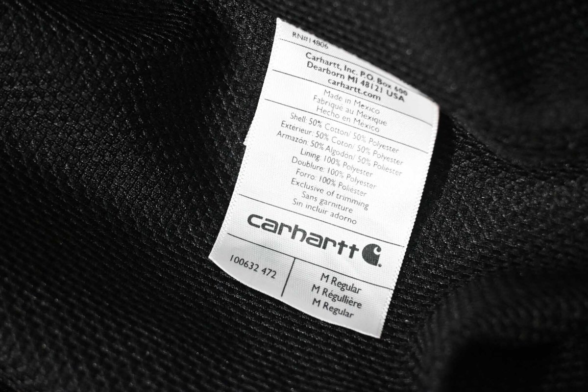 画像6: Used Carhartt Thermal Lined Zip Sweat Hoodie Navy (6)