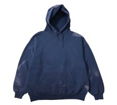 画像1: Used Jerzees Blank Sweat Hoodie Fade Navy made in USA (1)