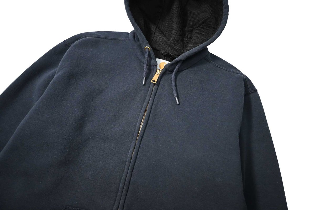 画像2: Used Carhartt Thermal Lined Zip Sweat Hoodie Navy (2)