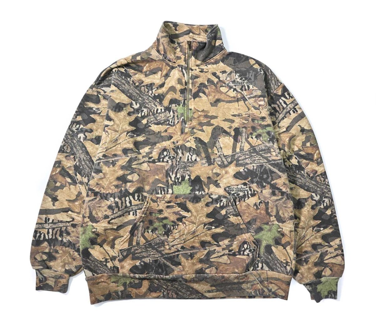 画像1: Used Jerzees Realtree Quarter Zip Sweat Shirt (1)