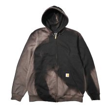 画像1: Used Carhartt Zip Sweat Hoodie Fade Black (1)
