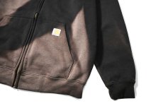 画像3: Used Carhartt Zip Sweat Hoodie Fade Black (3)