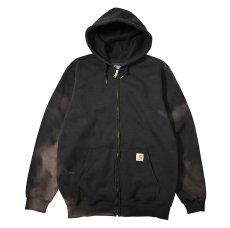 画像1: Used Carhartt Zip Sweat Hoodie Fade Black (1)
