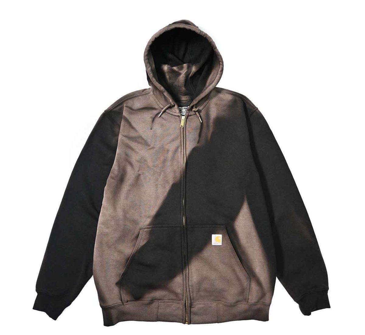 画像1: Used Carhartt Zip Sweat Hoodie Fade Black (1)