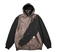 画像1: Used Carhartt Zip Sweat Hoodie Fade Black (1)