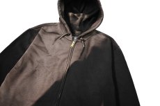 画像2: Used Carhartt Zip Sweat Hoodie Fade Black (2)