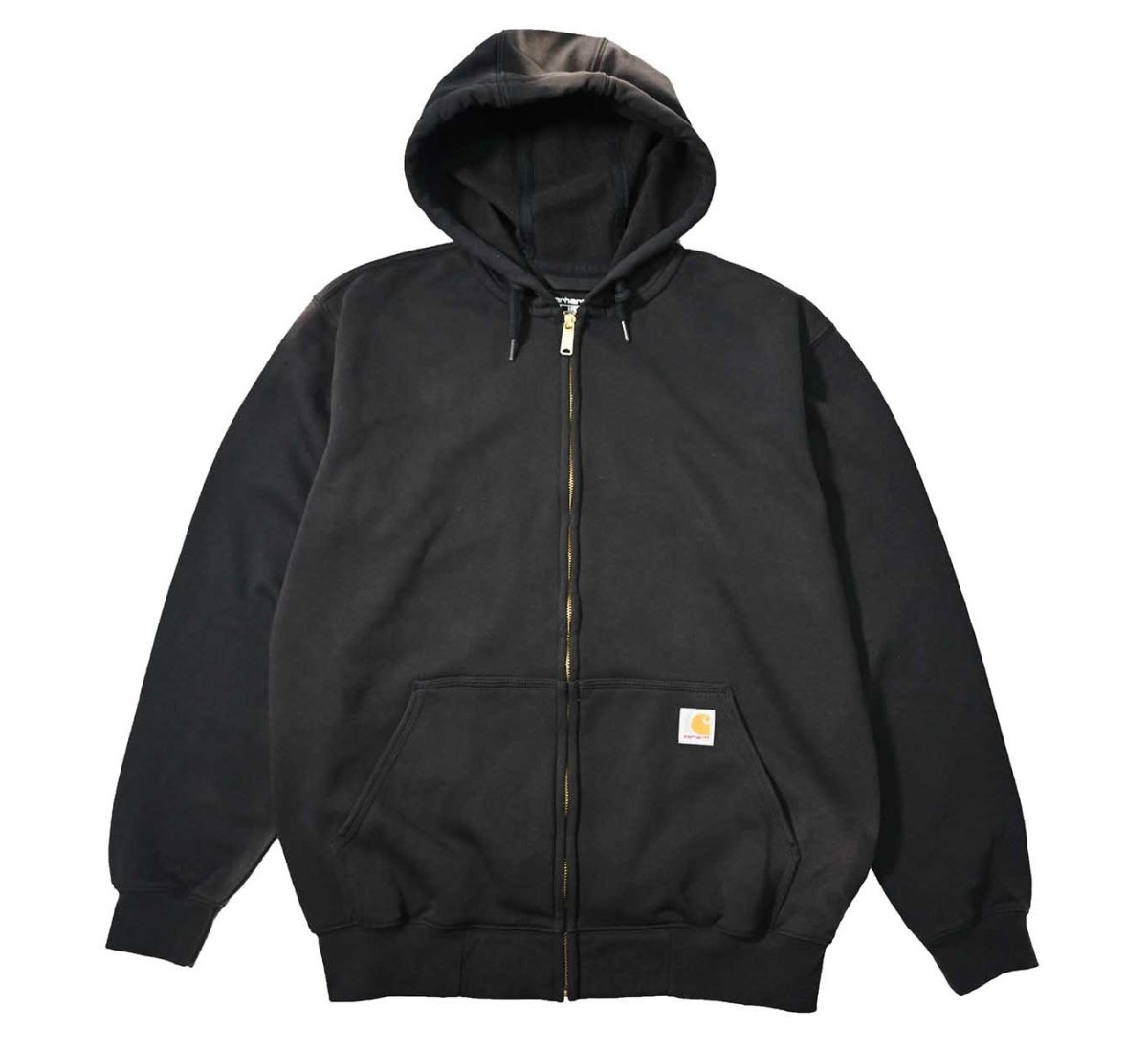 画像1: Used Carhartt Zip Sweat Hoodie Fade Black (1)