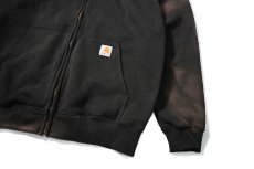 画像3: Used Carhartt Zip Sweat Hoodie Fade Black (3)