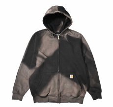 画像1: Used Carhartt Zip Sweat Hoodie Fade Black (1)