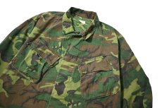 画像2: Used Us Military Ripstop Poplin Jungle Fatigue Jacket ERDL Leaf Camo (2)