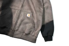 画像3: Used Carhartt Zip Sweat Hoodie Fade Black (3)