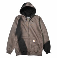 画像1: Used Carhartt Zip Sweat Hoodie Fade Black (1)
