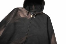 画像2: Used Carhartt Zip Sweat Hoodie Fade Black (2)