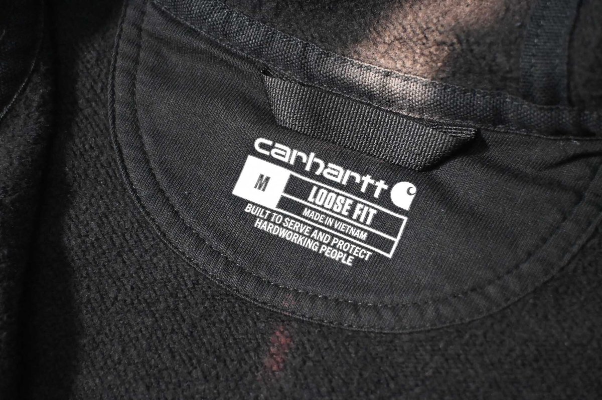 画像4: Used Carhartt Zip Sweat Hoodie Fade Black (4)